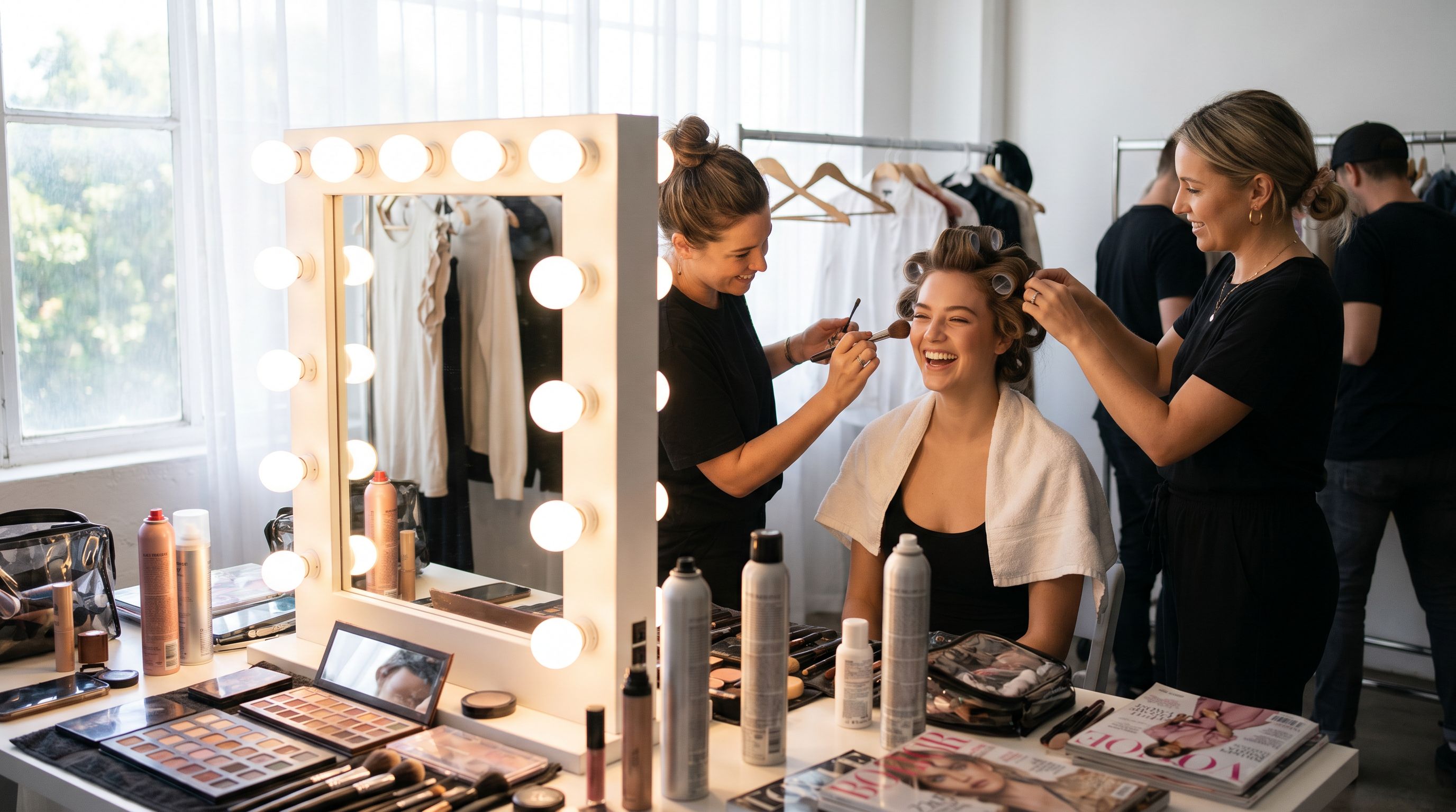 Vorbereitung auf ein Fotoshooting